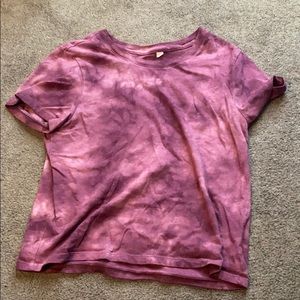 Me to We purple tie dye crop top